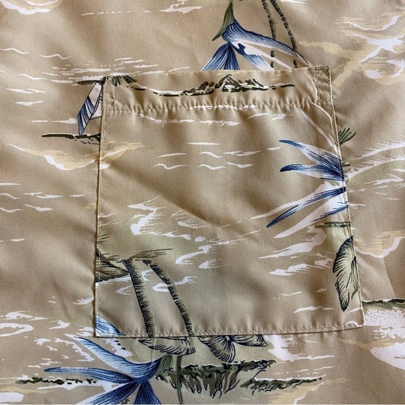 Reliq Casual Button Down Hawaiian Style‎ Shirt Tropical with Palm Trees Mens XL - Picture 5 of 10